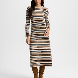 Veronica Beard Multicolor Medium Striped Long Sleeve Dress ($324 on website)